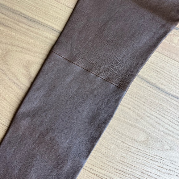 NWT J Brand skinny leather pants in brown size 27 - Picture 5 of 9